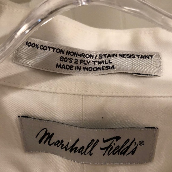 Marshall Field’s White Button Down Dress Shirt - Picture 4 of 4